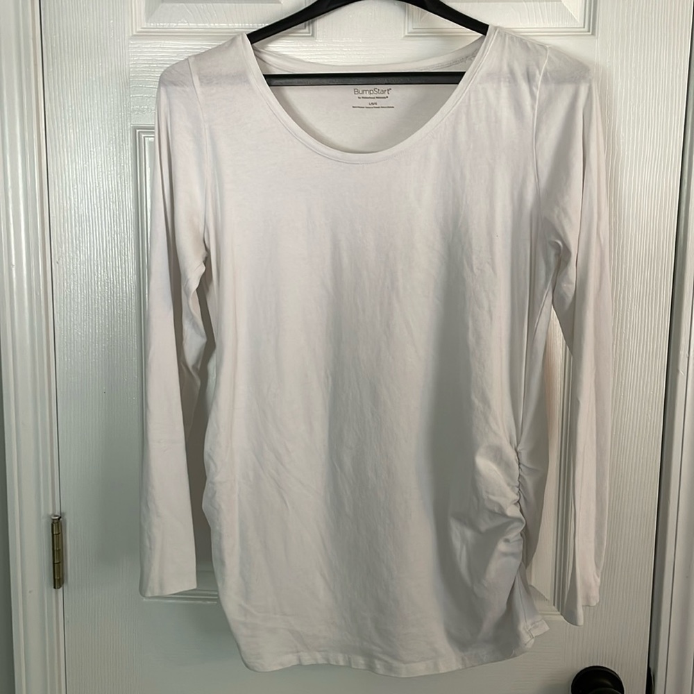 Motherhood Maternity white long sleeve shirt